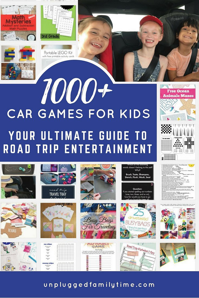 Your Ultimate Guide To Road Trip Entertainment The Best Car Games For Kids Unplugged Family Time Pin
