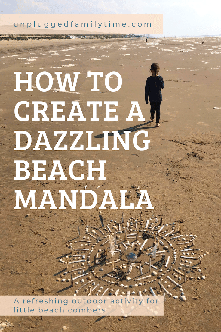 creating a mandala on the beach 2 How to create a dazzling beach mandala Beach Crafts Unplugged Family Time