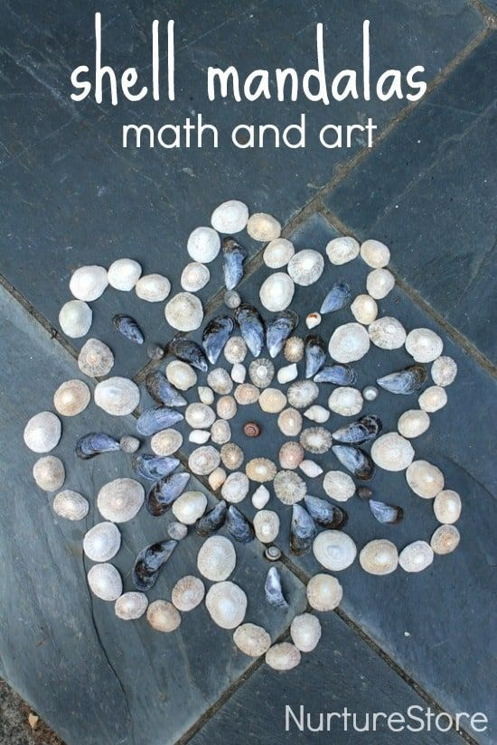 Creating a mandala on the beach Creating a mandala on the beach