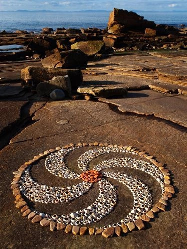 Creating a mandala on the beach Beach Craft Activity Unplugged Family Time Creating a mandala on the beach Beach Craft Activity Unplugged Family Time